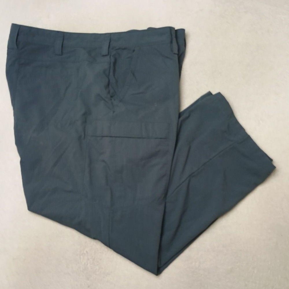 Duluth Trading Pants Men 48x30 Blue Armachillo Cargo Relaxed Nylon Fishing Work
